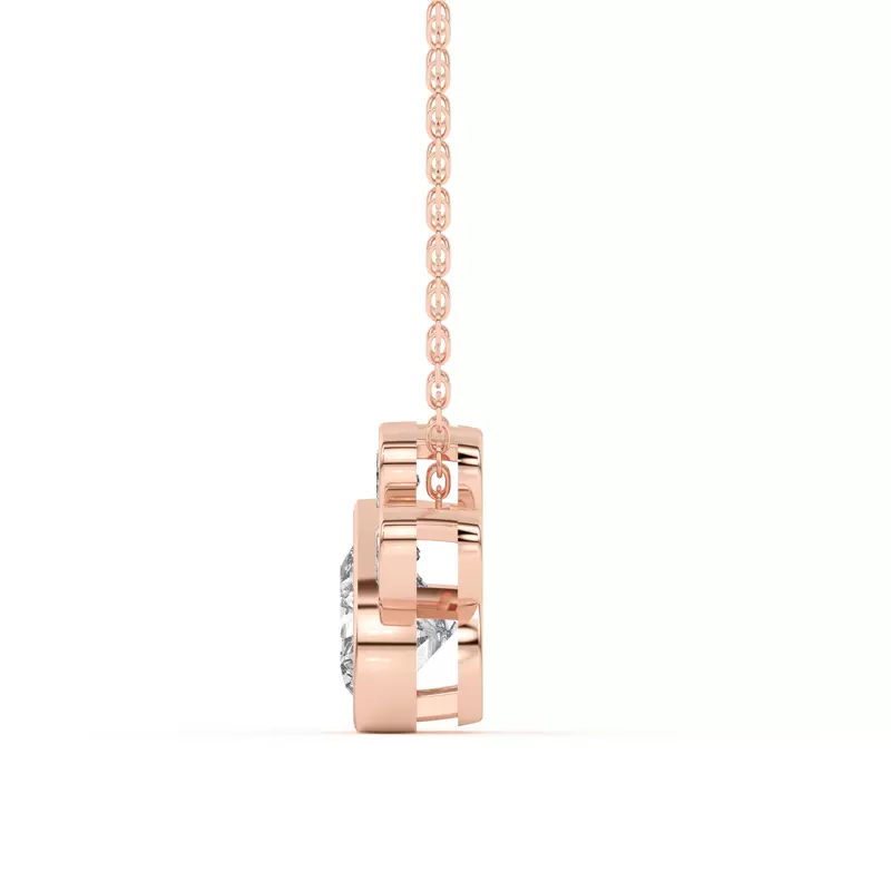 18K Rose Gold Bella Paw Lab Necklace (2 ct. tw.)