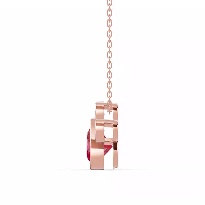 Bella Paw Ruby & Lab Diamond Necklace