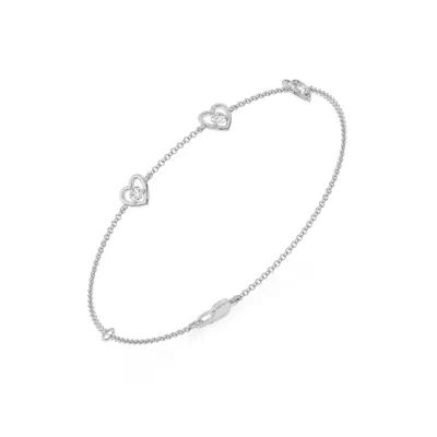 Heart Embrace Lab Diamond Three-Station Bracelet