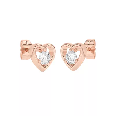 Heart Embrace Lab Diamond Stud Earrings (1/4 ct. tw.)