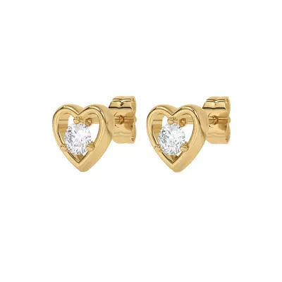 Heart Embrace Lab Diamond Stud Earrings (1/4 ct. tw.)