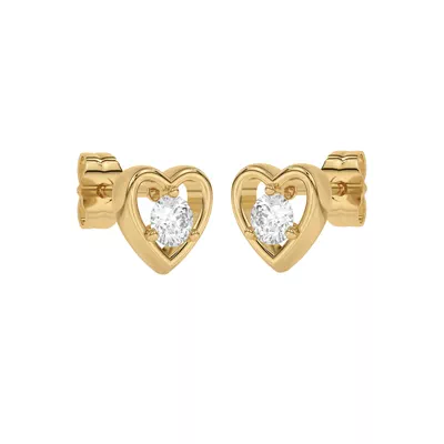Heart Embrace Lab Diamond Stud Earrings (1/4 ct. tw.)