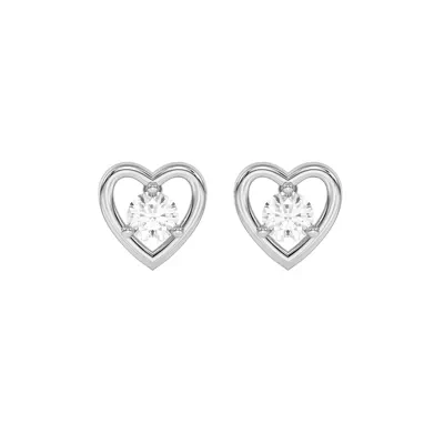 Heart Embrace Lab Diamond Stud Earrings (1/4 ct. tw.)