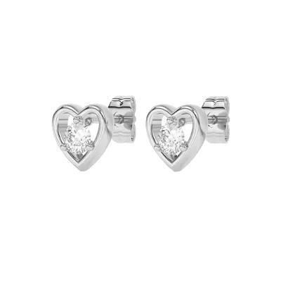 Heart Embrace Lab Diamond Stud Earrings (1/4 ct. tw.)