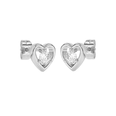 Heart Embrace Lab Diamond Stud Earrings (1/4 ct. tw.)