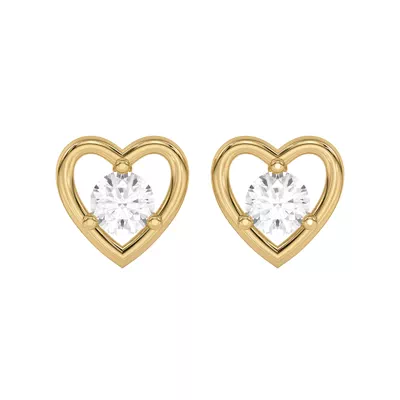 Heart Embrace Lab Diamond Stud Earrings (1/2 ct. tw.)