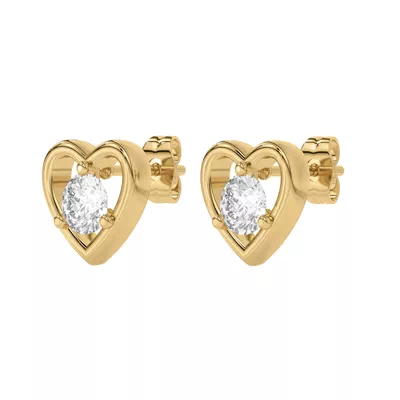 Heart Embrace Lab Diamond Stud Earrings (1/2 ct. tw.)