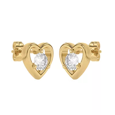 Heart Embrace Lab Diamond Stud Earrings (1/2 ct. tw.)