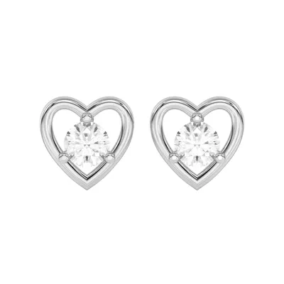 Heart Embrace Lab Diamond Stud Earrings (1/2 ct. tw.)