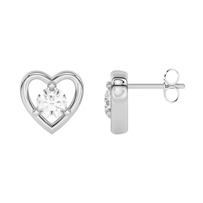 Heart Embrace Lab Diamond Stud Earrings (1/2 ct. tw.)