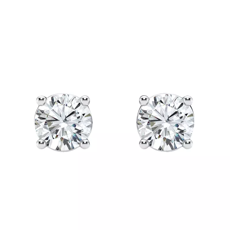 14K White Gold Diamond Stud Earrings (1/2 ct. tw.)