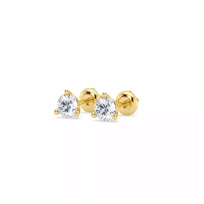 Three-Prong Martini Diamond Screw-Back Earrings (1/2 ct. tw.)