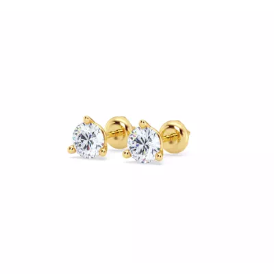Three-Prong Martini Diamond Screw-Back Earrings (3/4 ct. tw.)