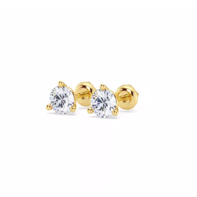 Three-Prong Martini Diamond Screw-Back Earrings (1 ct. tw.)