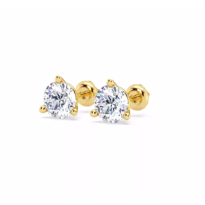 Three-Prong Martini Diamond Screw-Back Earrings (2 ct. tw.)