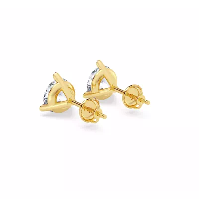 Three-Prong Martini Diamond Screw-Back Earrings (2 ct. tw.)