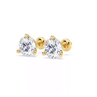 Three-Prong Martini Diamond Screw-Back Earrings (3 ct. tw.)