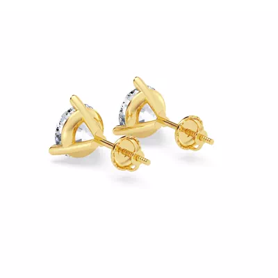 Three-Prong Martini Diamond Screw-Back Earrings (3 ct. tw.)