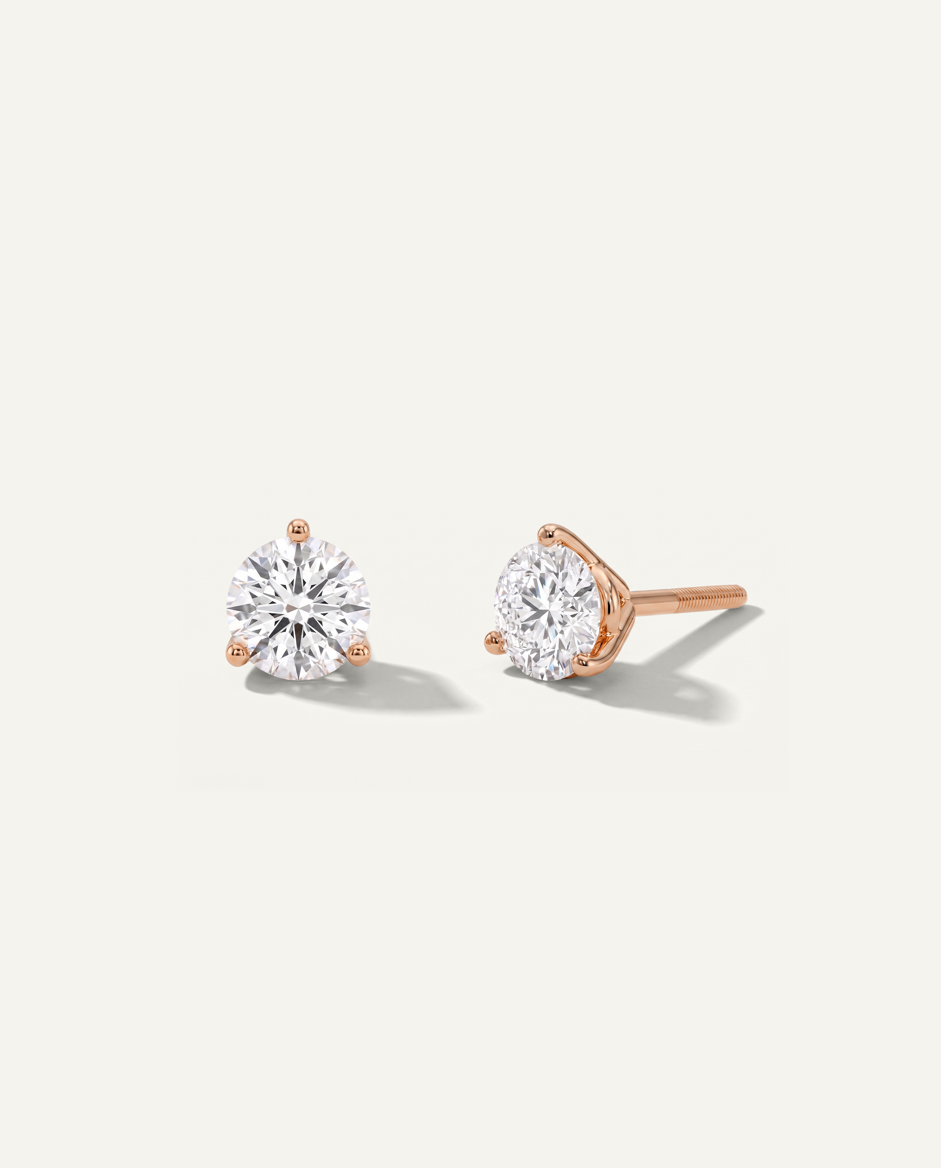 Three-Prong Martini Diamond Screw-Back Earrings (1/4 ct. tw.)
