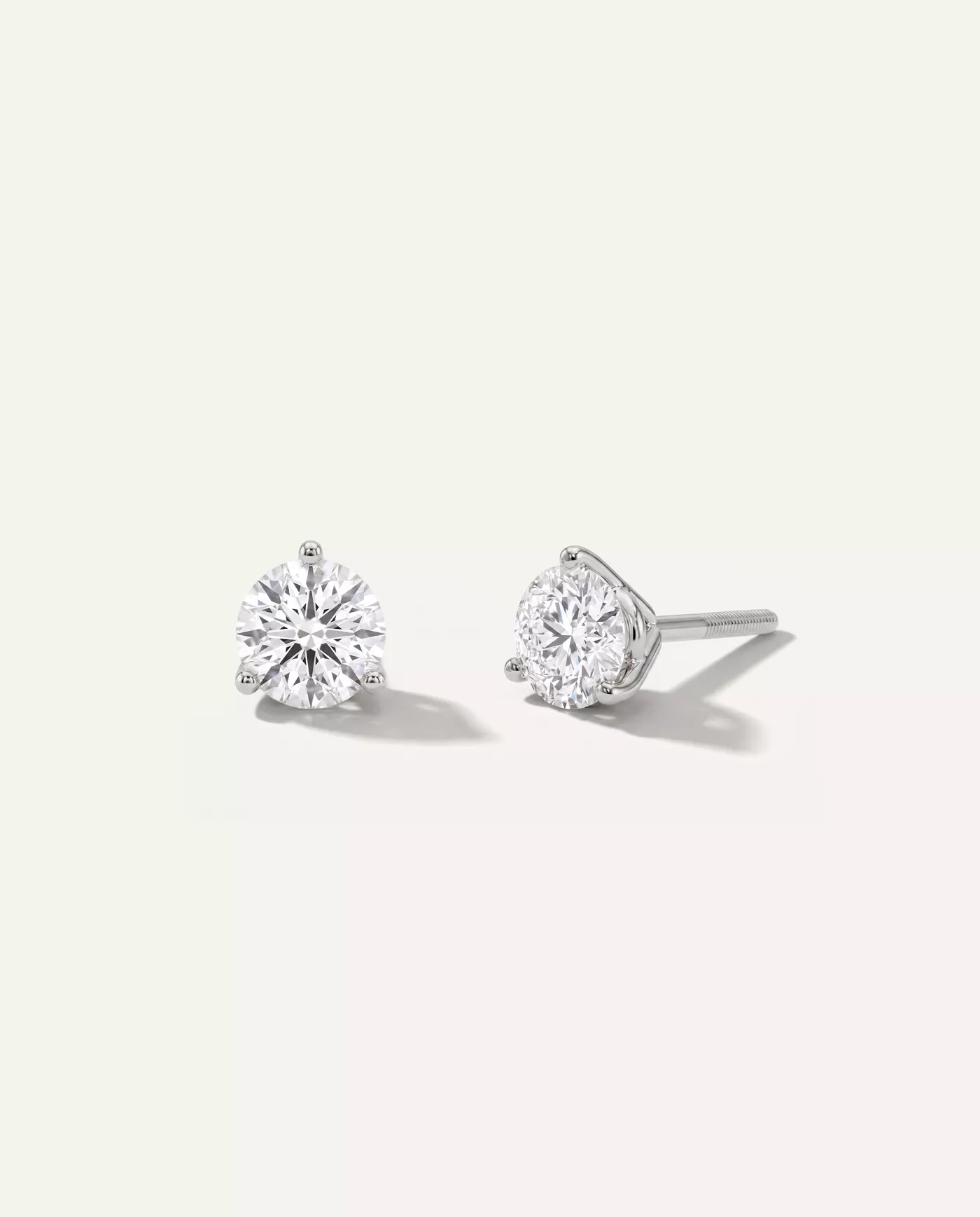 Three-Prong Martini Diamond Screw-Back Earrings (3/4 ct. tw.)
