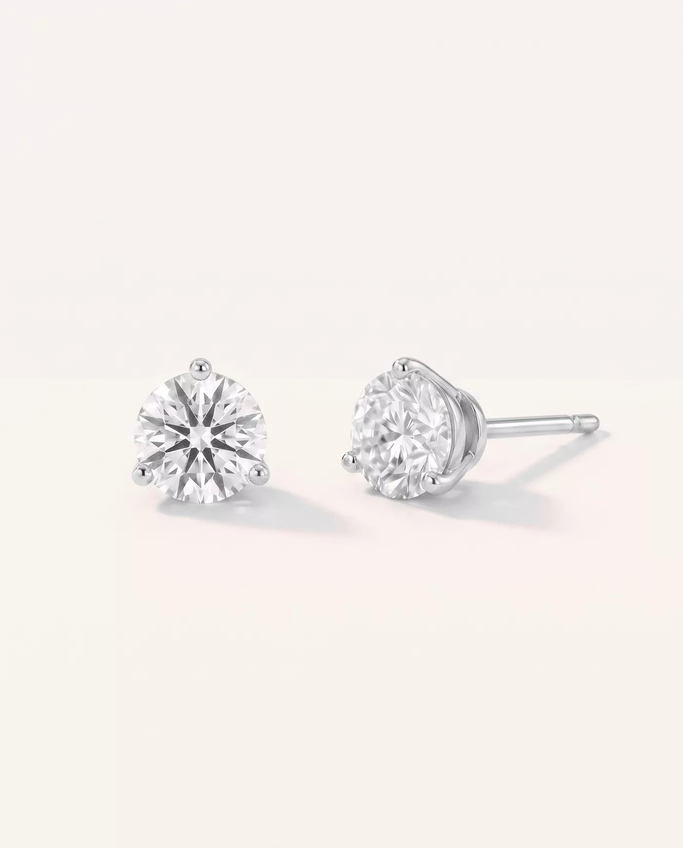 Three-Prong Martini Diamond Screw-Back Earrings (1 ct. tw.)