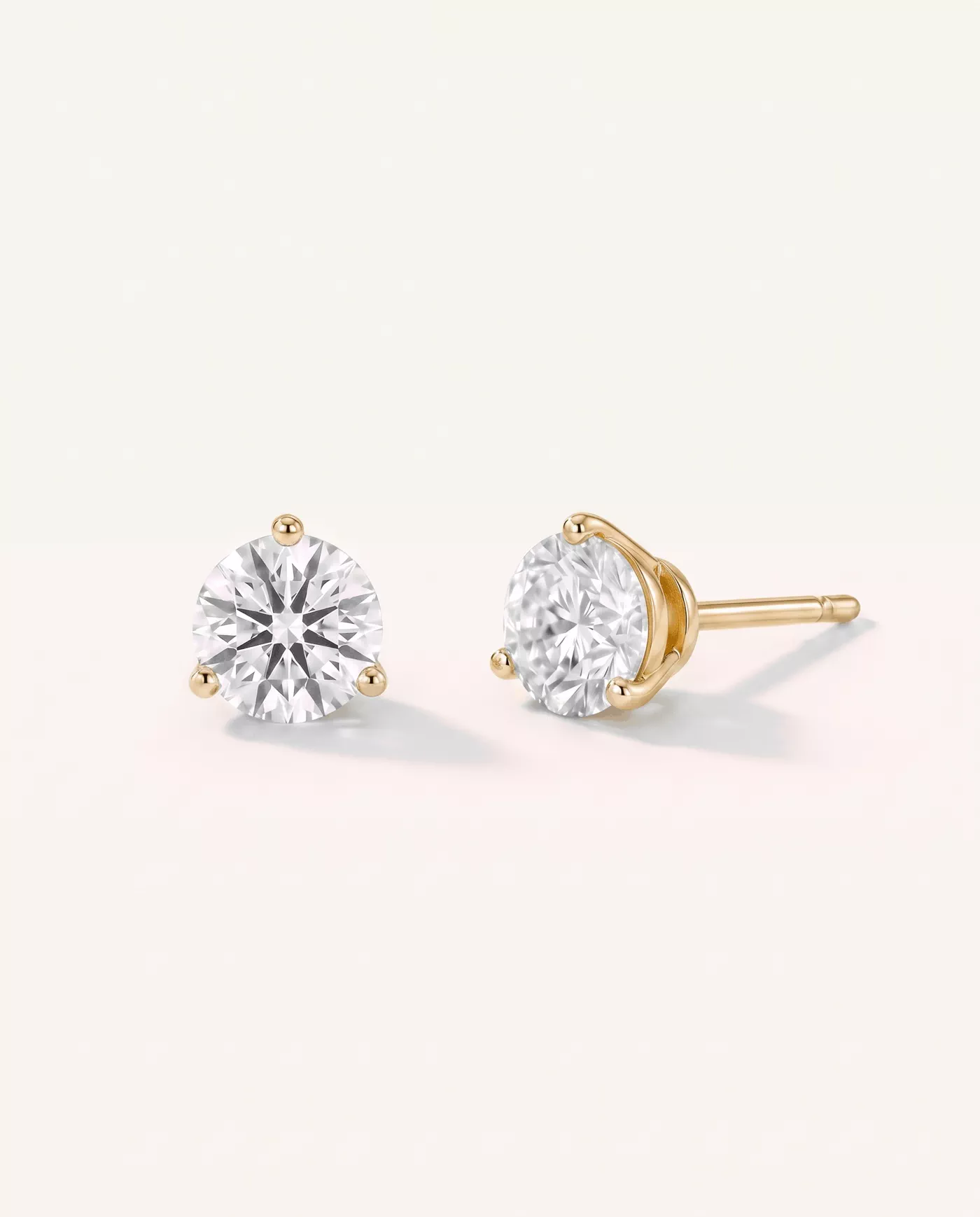 Three-Prong Martini Diamond Screw-Back Earrings (1 ct. tw.)