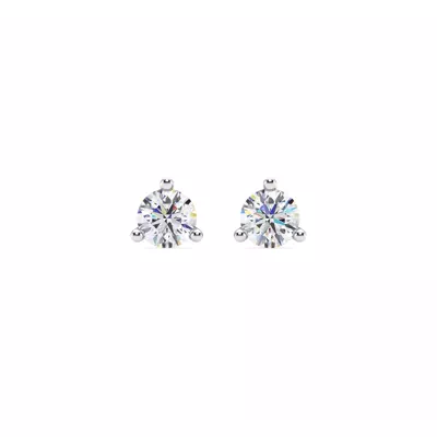 Three-Prong Martini Diamond Screw-Back Earrings (3/4 ct. tw.)