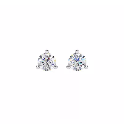 Three-Prong Martini Diamond Screw-Back Earrings (1 ct. tw.)