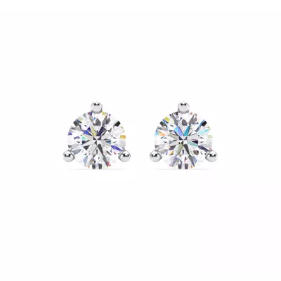 Three-Prong Martini Diamond Screw-Back Earrings (3 ct. tw.)