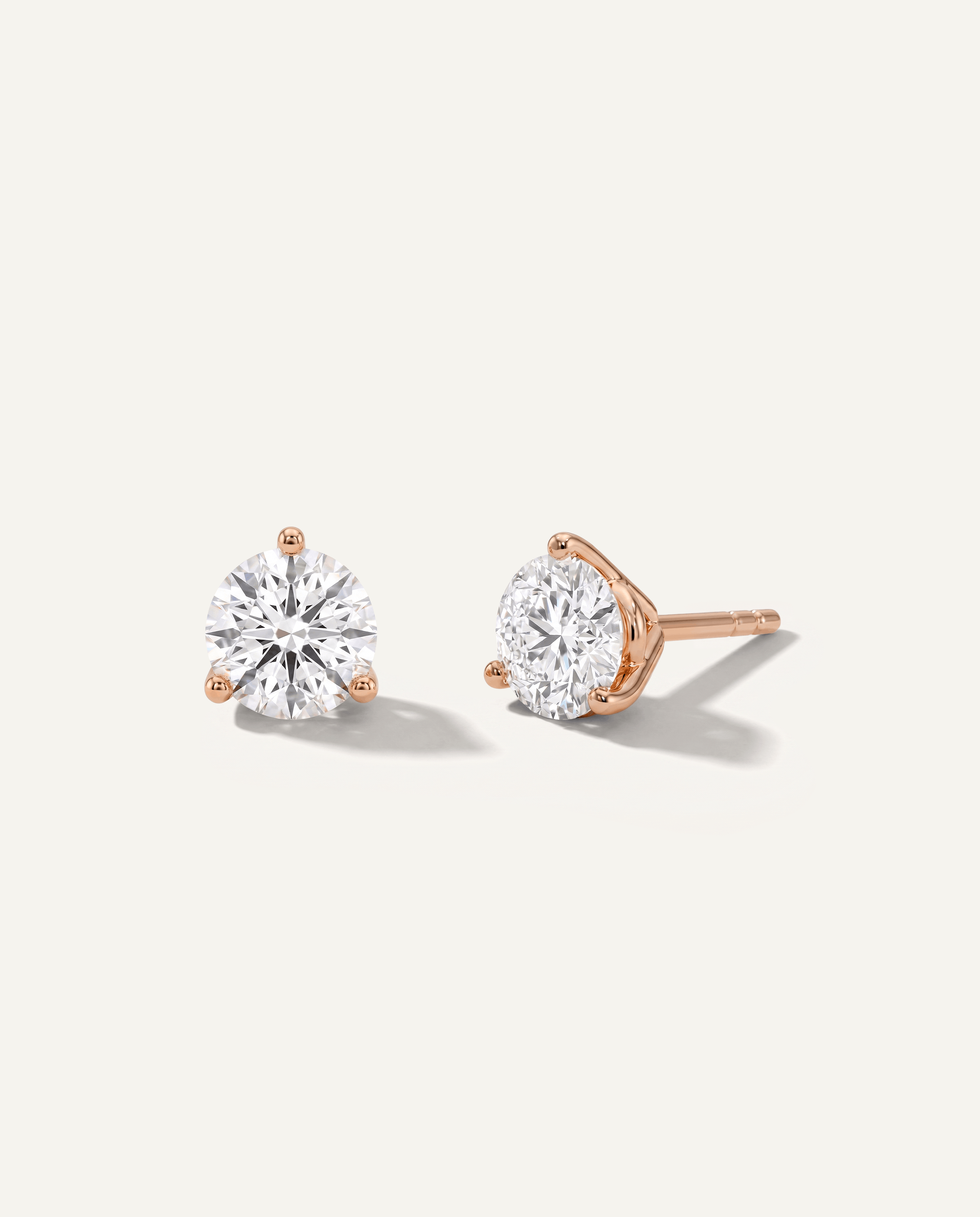 Three-Prong Diamond Martini Earrings (2 ct. tw.)