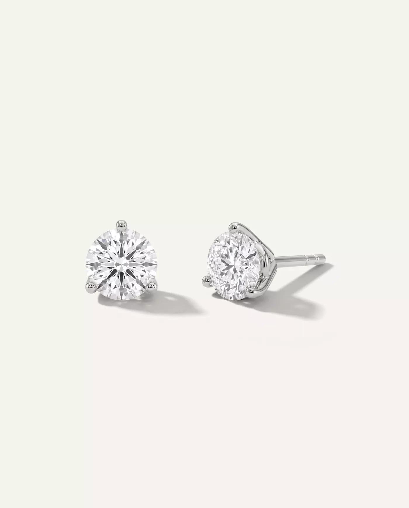 Three-Prong Diamond Martini Earrings (2 ct. tw.)