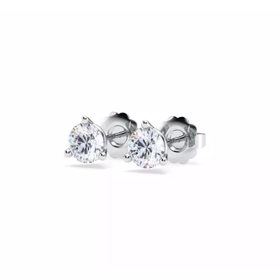 Three-Prong Diamond Martini Earrings (1 ct. tw.)