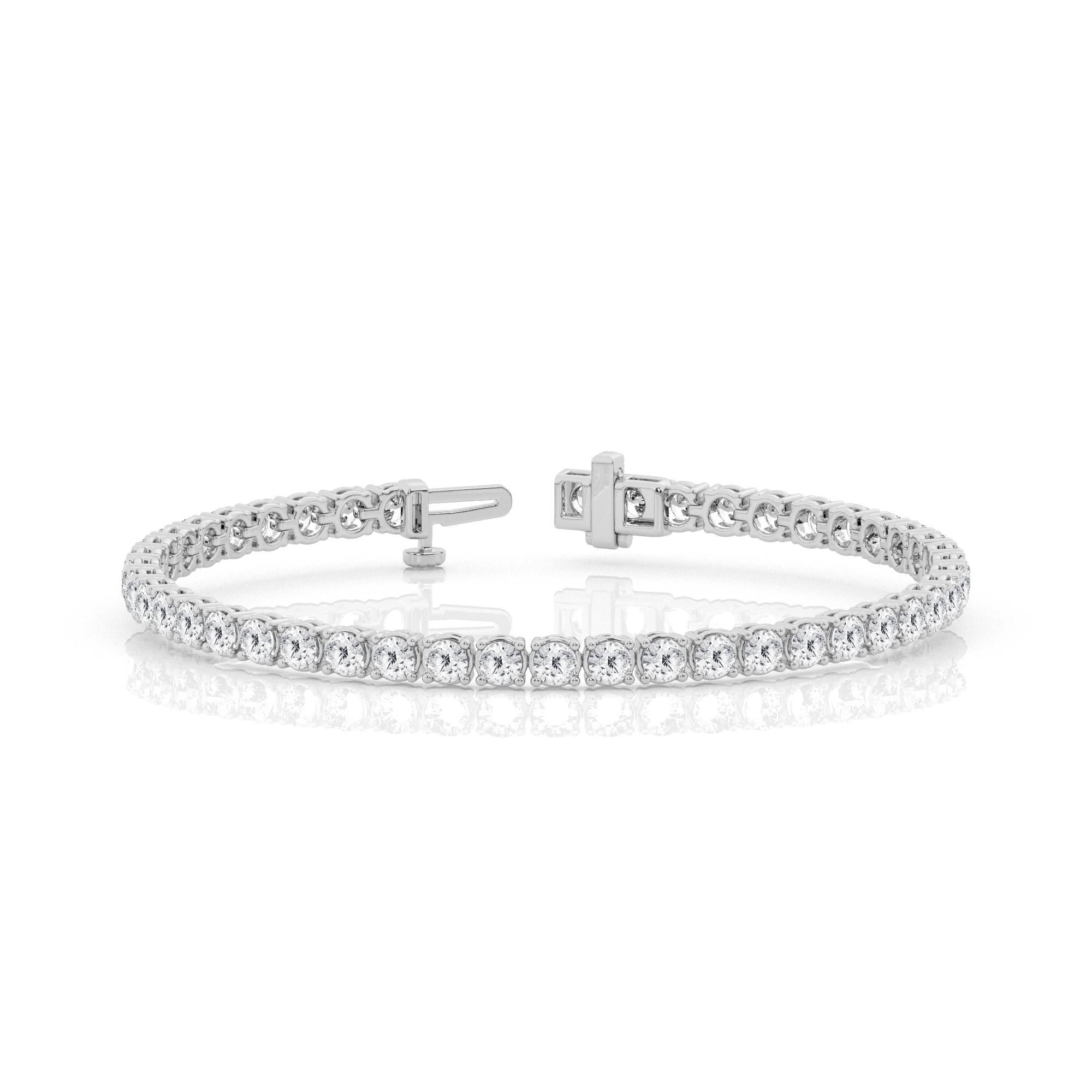 Four-Prong Lab Diamond Tennis Bracelet (7 ct. tw.) - Platinum Four-Prong Lab Diamond Tennis Bracelet (7 ct. tw.) - Platinum