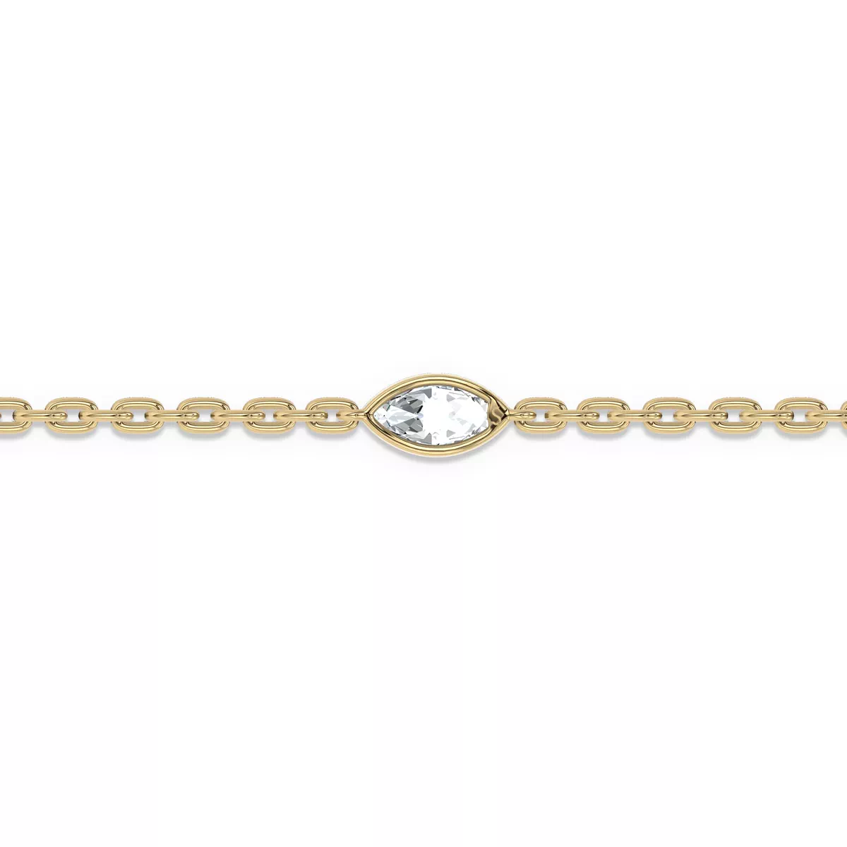 Maravina Bezel Lab Diamond Silver Bracelet by Christian Siriano