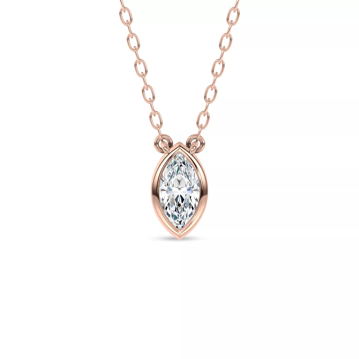 East-West Setting 14K Rose Gold Engagement Ring