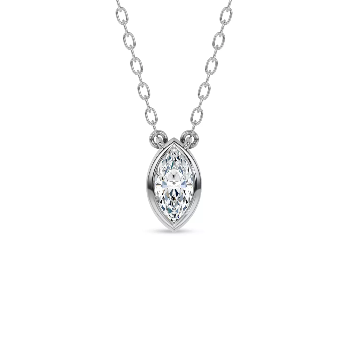 East-West Setting 14K White Gold Engagement Ring