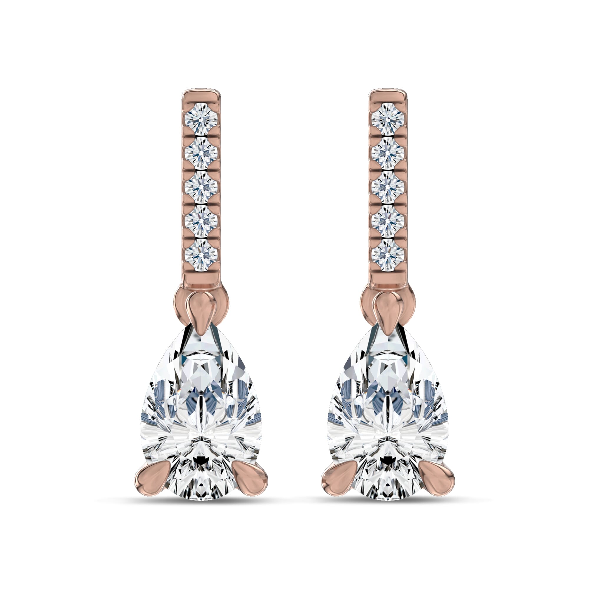 Pear Lab Diamond Link Drop Earrings (1 ct.tw.)