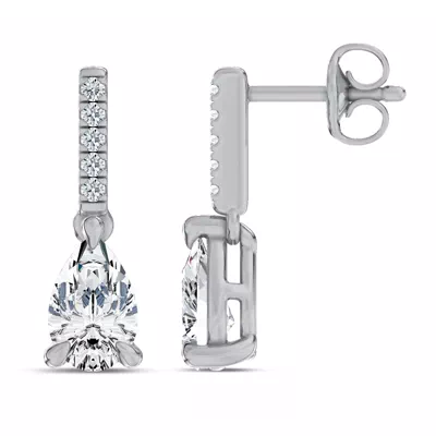 Pear Lab Diamond Link Drop Earrings (1 ct.tw.)