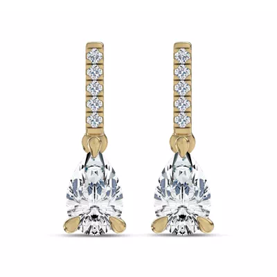 Pear Lab Diamond Link Drop Earrings (1 ct.tw.)