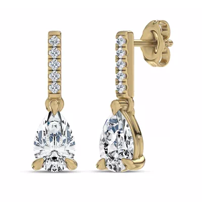 Pear Lab Diamond Link Drop Earrings (1 ct.tw.)