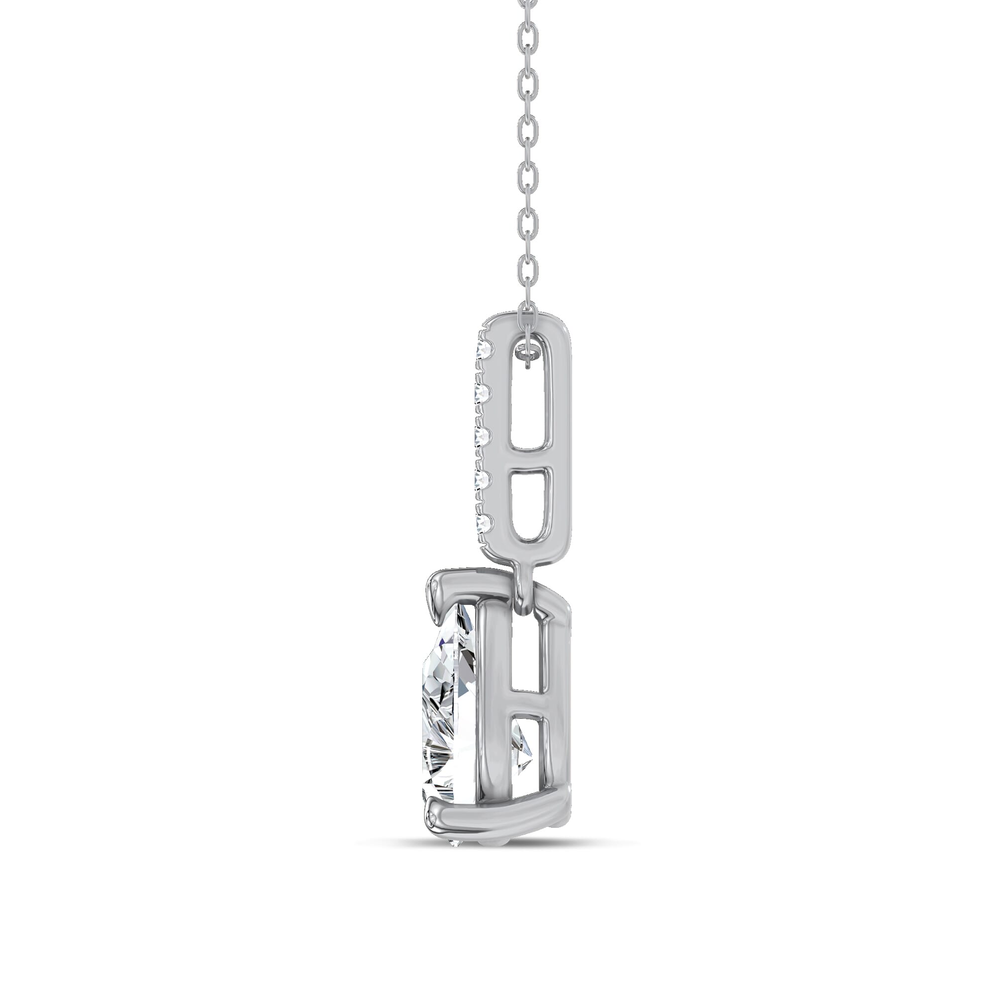 Pear Lab Diamond Link Drop Pendant (1 ct. tw.)
