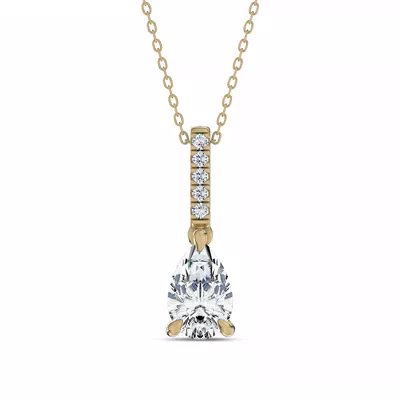 Pear Lab Diamond Link Drop Pendant (1 ct. tw.)