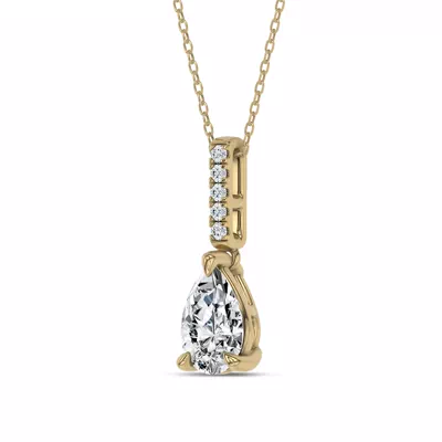 Pear Lab Diamond Link Drop Pendant (1 ct. tw.)
