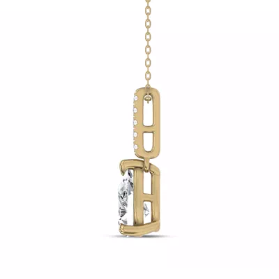 Pear Lab Diamond Link Drop Pendant (1 ct. tw.)