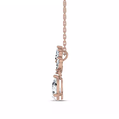 Hayden Curved Vine Pear Lab Diamond Necklace