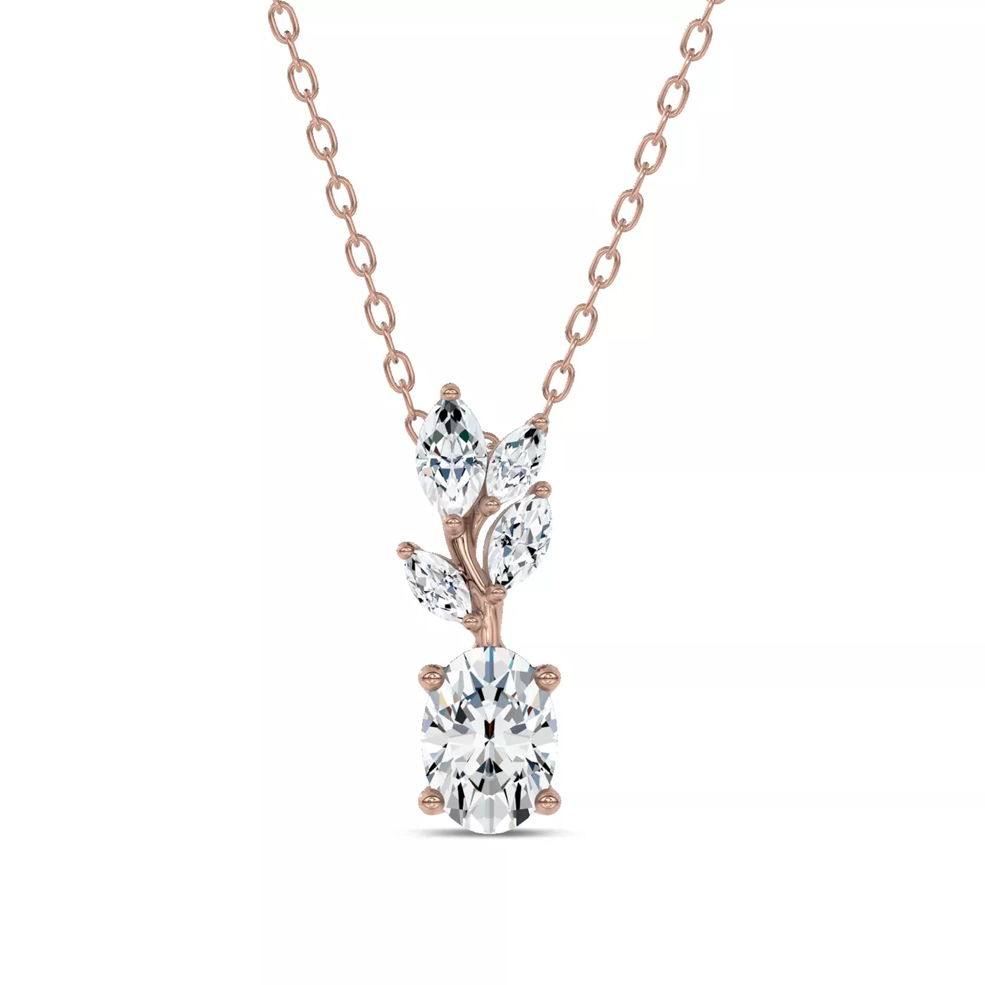 Diamond-First Design 14K Rose Gold Engagement Ring