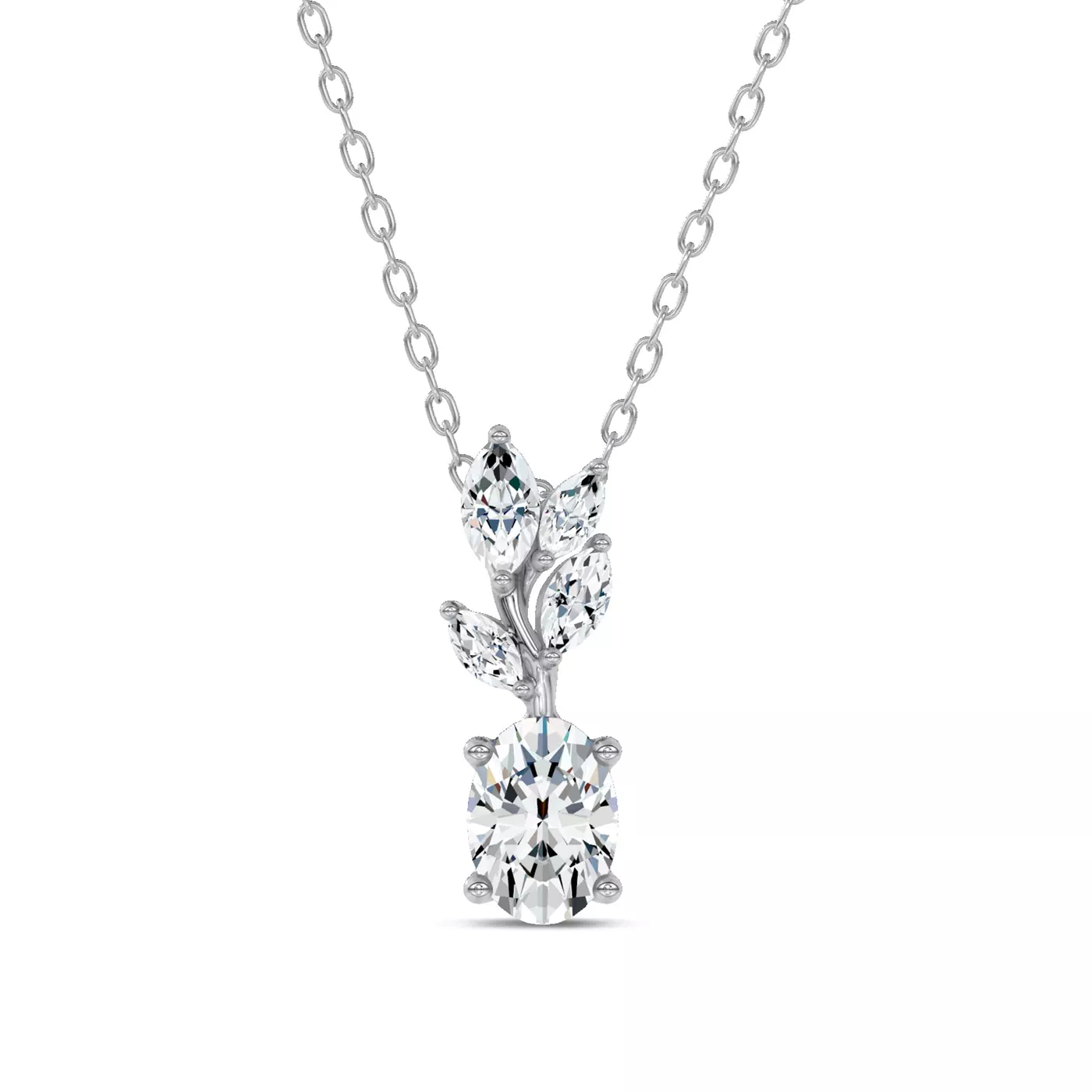 Diamond-First Design 14K White Gold Engagement Ring