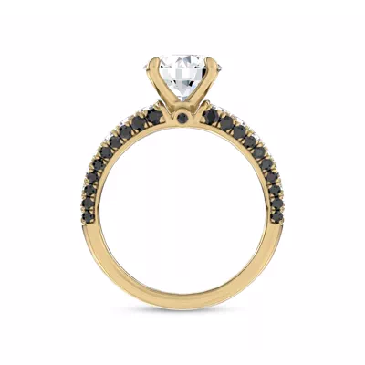 Midnight Noir Lab Engagement Ring by Christian Siriano