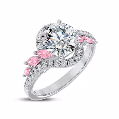 Envol Pink Sapphire Accented Engagement Ring by Christian Siriano