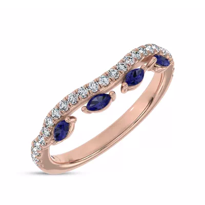 Embellis Sapphire Lab Band by Christian Siriano